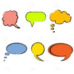Colorful Speech Bubbles in Different Shapes